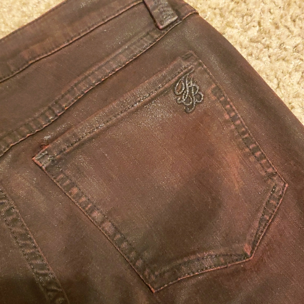 Frankie B Coated Low Rise Skinny Jeans, 26 - Picture 5 of 12